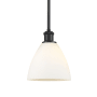 Innovations Lighting Bristol 8" Wide Mini Pendant Matte White / Matte Black