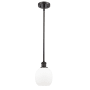 Innovations Lighting Belfast 6" Wide Mini Pendant Oil Rubbed Bronze / Matte White
