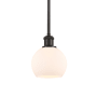 Innovations Lighting Athens 6" Wide Mini Pendant Oil Rubbed Bronze / Matte White