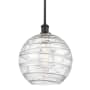 Innovations Lighting Athens 12" Wide Pendant Clear Deco Swirl / Oil Rubbed Bronze