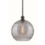 Innovations Lighting Athens Deco Swirl 12" Wide Pendant Oil Rubbed Bronze / Light Smoke Deco Swirl