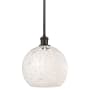 Innovations Lighting White Mouchette 10" Wide Mini Pendant Oil Rubbed Bronze / White Mouchette