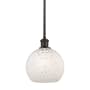 Innovations Lighting White Mouchette 8" Wide Mini Pendant Oil Rubbed Bronze / White Mouchette