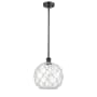 Innovations Lighting Large Farmhouse Rope 10" Wide Mini Pendant Oil Rubbed Bronze / Clear Glass with White Rope