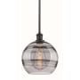 Innovations Lighting Rochester 10" Wide Mini Pendant Oil Rubbed Bronze / Light Smoke