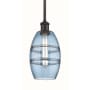 Innovations Lighting Vaz 6" Wide Mini Pendant Oil Rubbed Bronze / Princess Blue