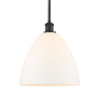 Innovations Lighting Bristol 12" Wide Pendant Oil Rubbed Bronze / Matte White