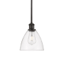 Innovations Lighting Bristol 8" Wide Mini Pendant Oil Rubbed Bronze / Clear