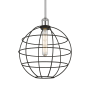 Innovations Lighting Lake Placid 12" Wide Cage Pendant Polished Chrome / Matte Black