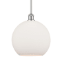 Innovations Lighting Athens 12" Wide Pendant Polished Chrome / Matte White