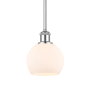 Innovations Lighting Athens 6" Wide Mini Pendant Polished Chrome / Matte White