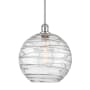Innovations Lighting Athens 12" Wide Pendant Clear Deco Swirl / Polished Chrome