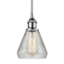 Innovations Lighting Conesus 6" Wide Mini Pendant Polished Chrome / Clear Crackle