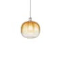 Innovations Lighting Brookhaven Sphere 11" Wide Mini Pendant Polished Chrome / Amber
