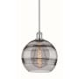 Innovations Lighting Rochester 10" Wide Mini Pendant Polished Chrome / Light Smoke