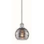 Innovations Lighting Rochester 6" Wide Mini Pendant Polished Chrome / Light Smoke