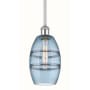Innovations Lighting Vaz 6" Wide Mini Pendant Polished Chrome / Princess Blue