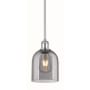 Innovations Lighting Bella 6" Wide Mini Pendant Polished Chrome / Light Smoke