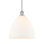 Innovations Lighting Bristol 12" Wide Pendant Polished Chrome / Matte White