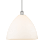 Innovations Lighting Bristol Glass 16" Wide pendant Polished Chrome / Matte White