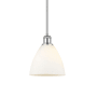 Innovations Lighting Bristol 8" Wide Mini Pendant Polished Chrome / Matte White