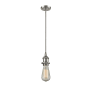 Innovations Lighting Bare Bulb 5" Wide Mini Pendant Brushed Satin Nickel