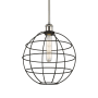 Innovations Lighting Lake Placid 12" Wide Cage Pendant Polished Nickel / Matte Black