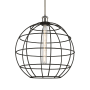 Innovations Lighting Lake Placid 16" Wide Cage Pendant Polished Nickel / Matte Black