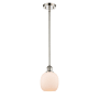 Innovations Lighting Belfast 6" Wide Mini Pendant Polished Nickel / Matte White