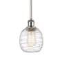 Innovations Lighting Belfast 6" Wide Mini Pendant Deco Swirl / Polished Nickel