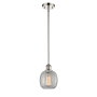 Innovations Lighting Belfast 6" Wide Mini Pendant Polished Nickel / Clear Crackle