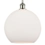 Innovations Lighting Athens 12" Wide Pendant Polished Nickel / Matte White
