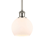 Innovations Lighting Athens 6" Wide Mini Pendant Polished Nickel / Matte White