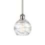 Innovations Lighting Athens 6" Wide Mini Pendant Clear Deco Swirl / Polished Nickel