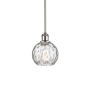 Innovations Lighting Athens 6" Wide Mini Pendant Polished Nickel / Clear Water Glass