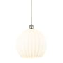 Innovations Lighting White Venetian 14" Wide Pendant Polished Nickel / White Venetian