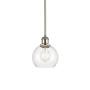 Innovations Lighting Athens 6" Wide Mini Pendant Polished Nickel / Clear