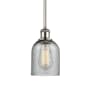 Innovations Lighting Caledonia 5" Wide Mini Pendant Charcoal / Polished Nickel