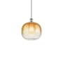 Innovations Lighting Brookhaven Sphere 11" Wide Mini Pendant Polished Nickel / Amber