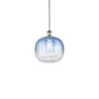 Innovations Lighting Brookhaven Sphere 11" Wide Mini Pendant Polished Nickel / Sapphire Blue