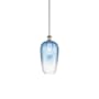 Innovations Lighting Brookhaven Flute 7" Wide Mini Pendant Polished Nickel / Sapphire Blue