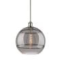 Innovations Lighting Rochester 12" Wide Pendant Polished Nickel / Light Smoke