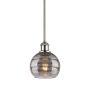 Innovations Lighting Rochester 6" Wide Mini Pendant Polished Nickel / Light Smoke