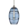 Innovations Lighting Vaz 8" Wide Mini Pendant Polished Nickel / Princess Blue