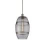 Innovations Lighting Vaz 8" Wide Mini Pendant Polished Nickel / Light Smoke
