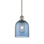 Innovations Lighting Bella 6" Wide Mini Pendant Polished Nickel / Princess Blue