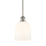 Innovations Lighting Bella 6" Wide Mini Pendant Polished Nickel / Glossy White