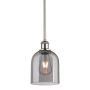 Innovations Lighting Bella 6" Wide Mini Pendant Polished Nickel / Light Smoke