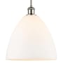 Innovations Lighting Bristol 12" Wide Pendant Polished Nickel / Matte White