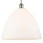 Innovations Lighting Bristol Glass 16" Wide pendant Polished Nickel / Matte White